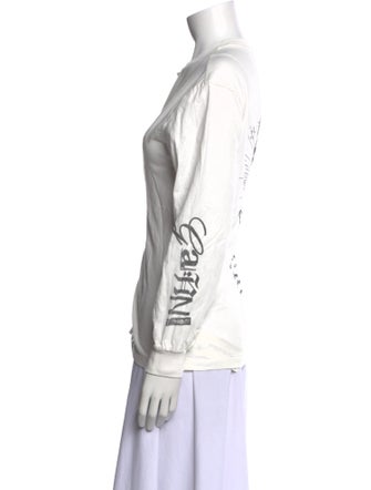 Ganni Graphic Print Crew Neck Sweatshirt