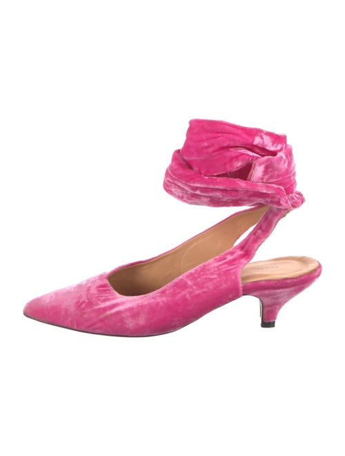 Ganni Velvet Slingback Pumps