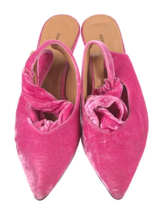 Ganni Velvet Slingback Pumps