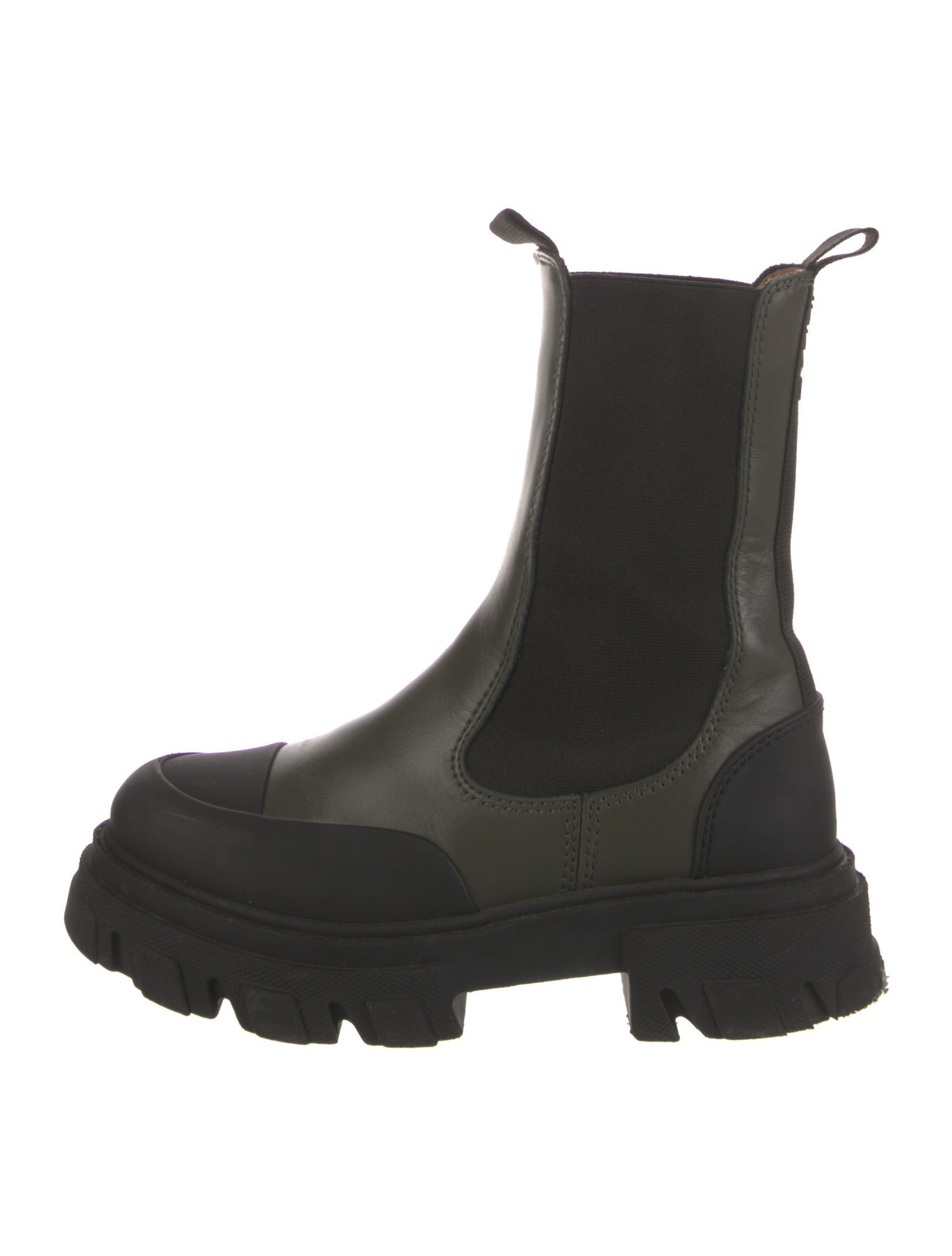 Ganni Leather Chelsea Boots