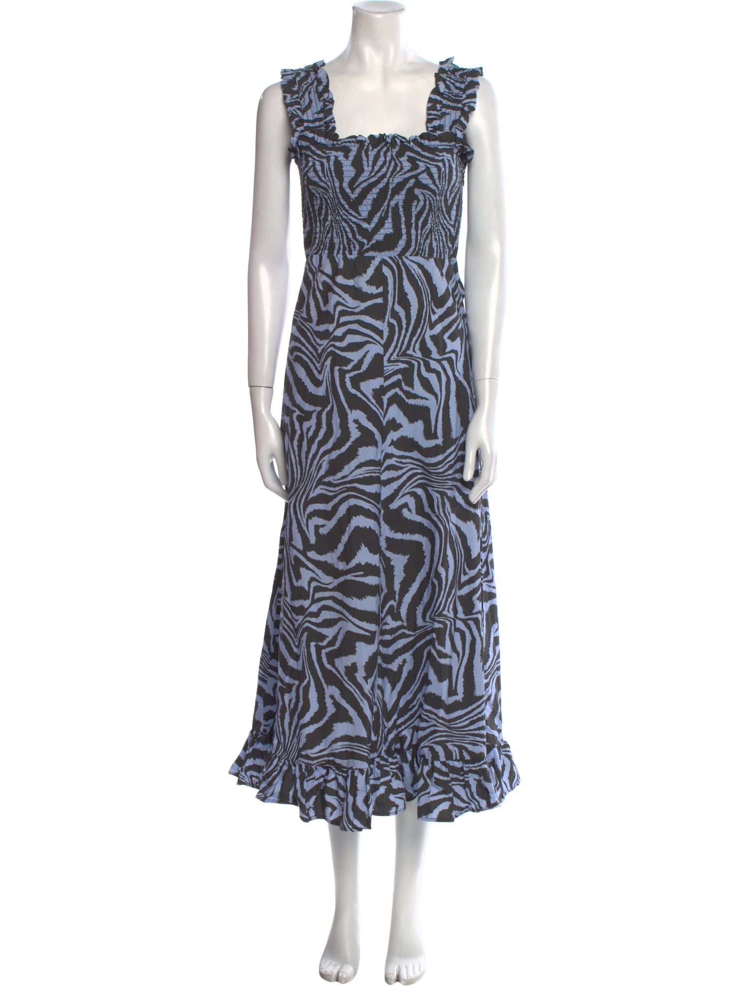 Ganni Printed Long Dress