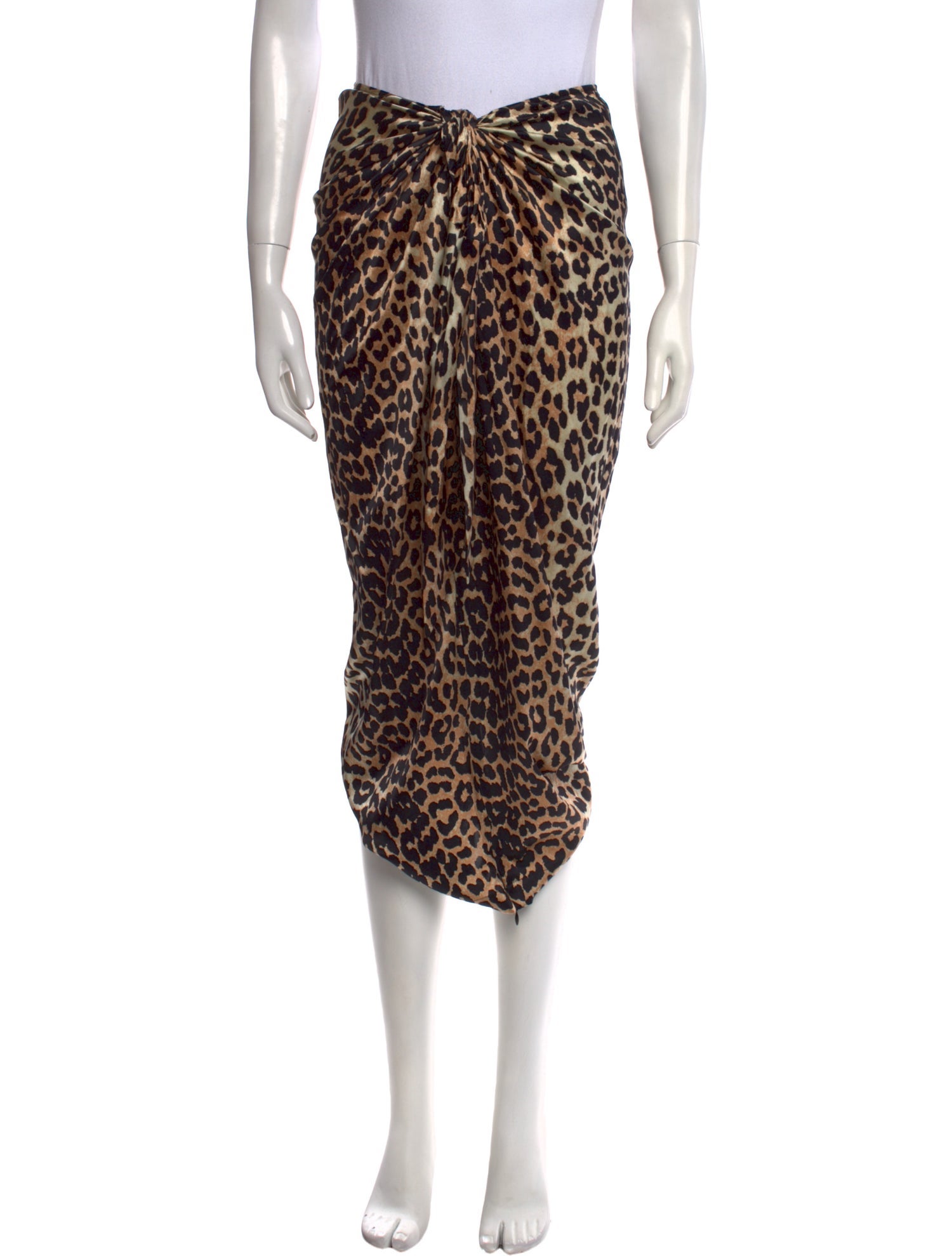 Ganni Silk Midi Length Skirt