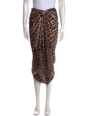 Ganni Silk Midi Length Skirt
