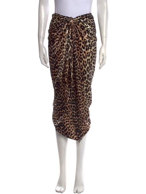 Ganni Silk Midi Length Skirt