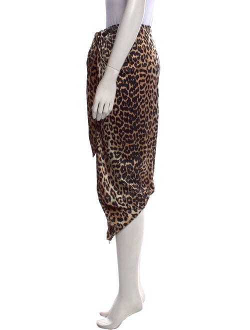 Ganni Silk Midi Length Skirt