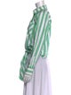 Ganni Striped Long Sleeve Button-Up Top