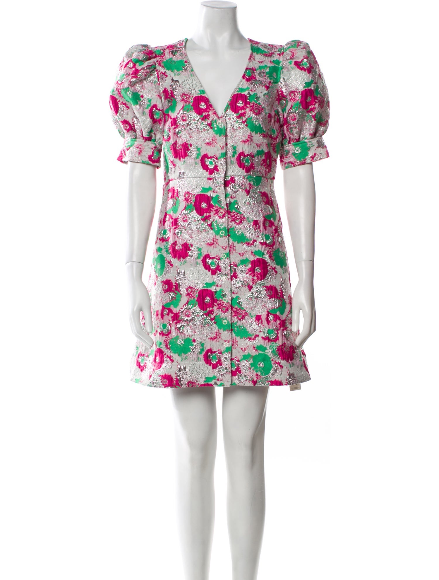 Ganni Floral Print Mini Dress