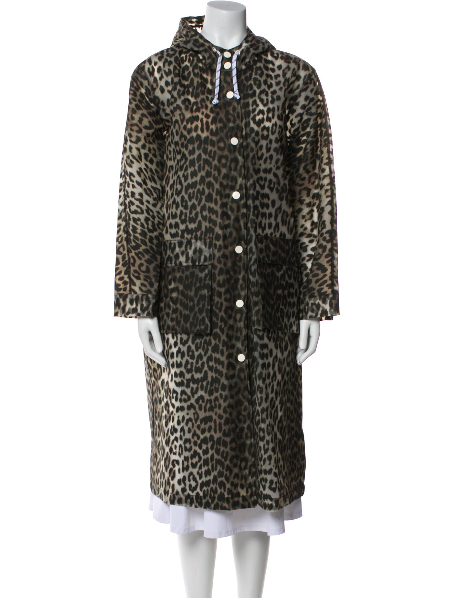 Ganni Animal Print Faux Fur Coat