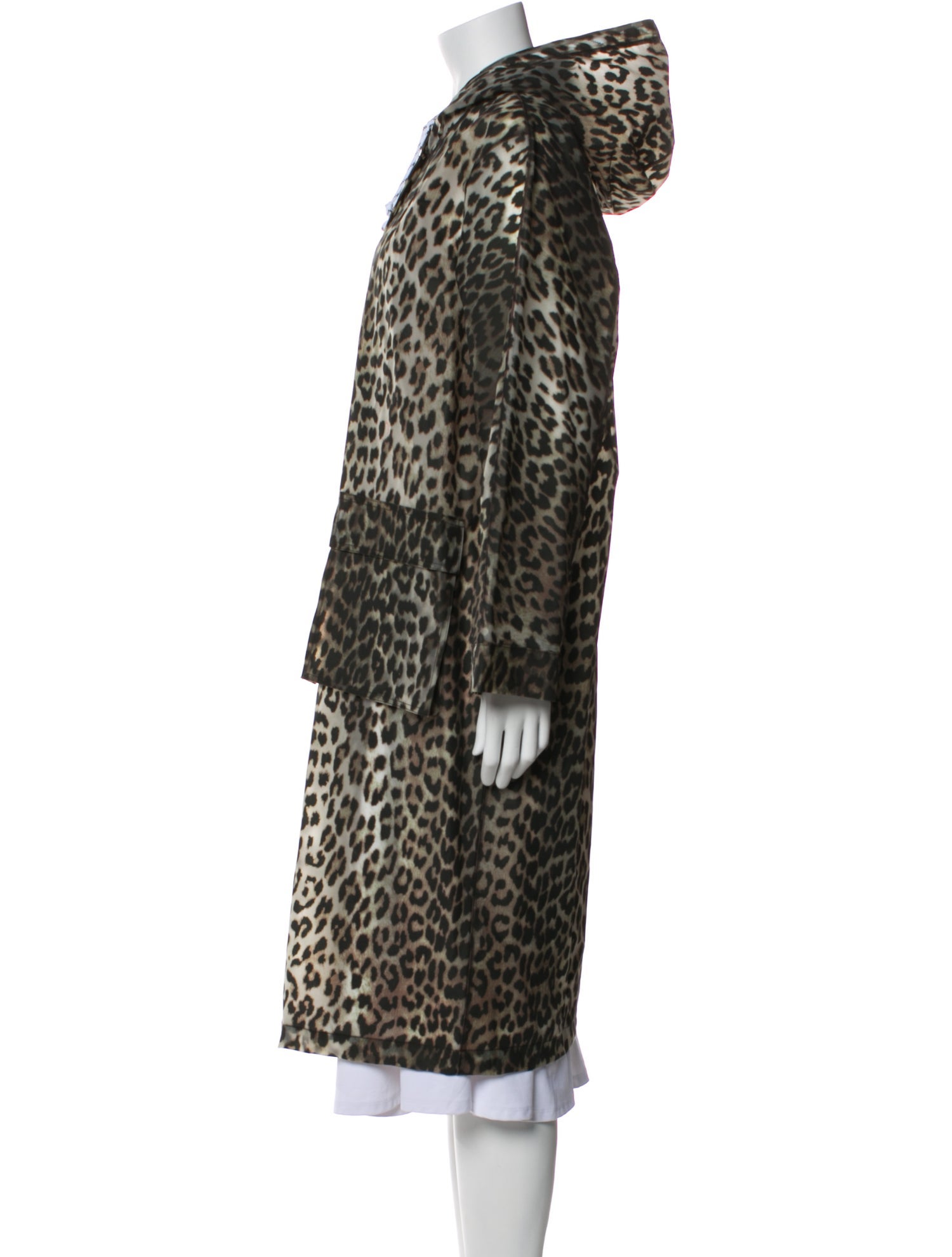 Ganni Animal Print Faux Fur Coat
