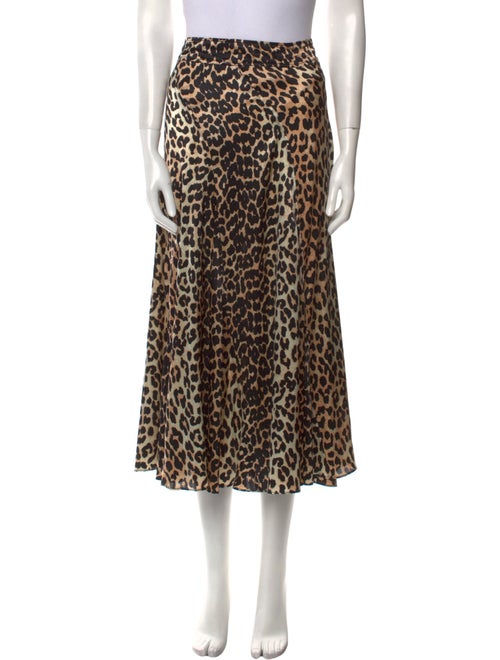 Ganni Silk Midi Length Skirt