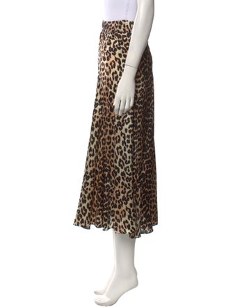 Ganni Silk Midi Length Skirt