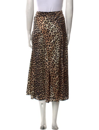 Ganni Silk Midi Length Skirt