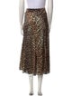 Ganni Silk Midi Length Skirt