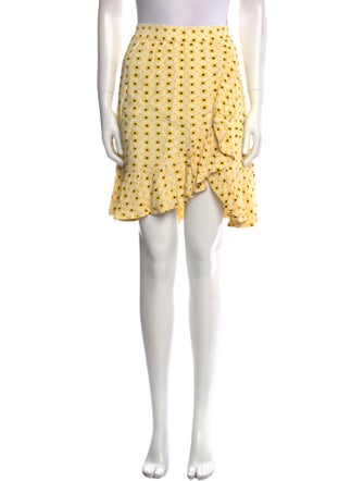 Ganni Floral Print Knee-Length Skirt