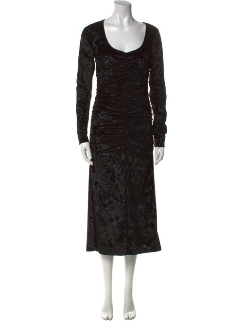 Ganni Scoop Neck Midi Length Dress