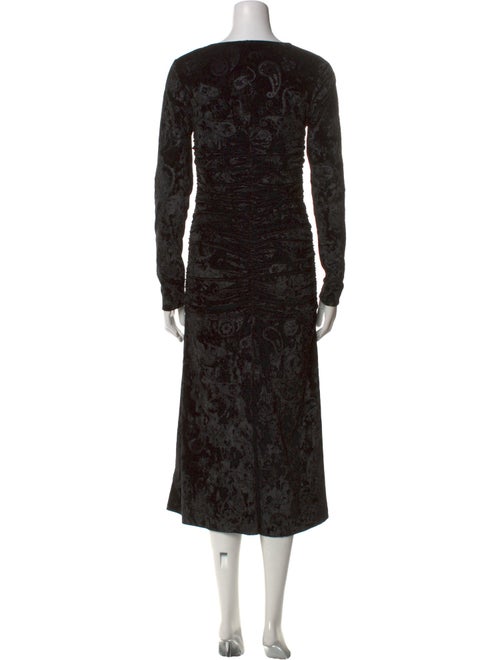 Ganni Scoop Neck Midi Length Dress