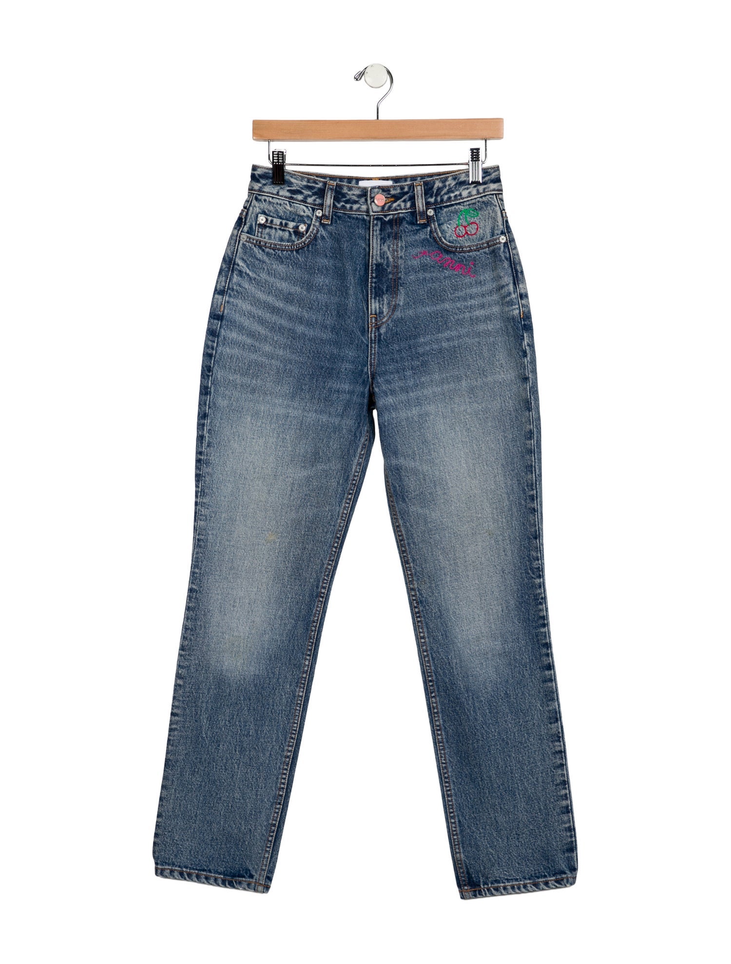 Ganni High-Rise Straight Leg Jeans