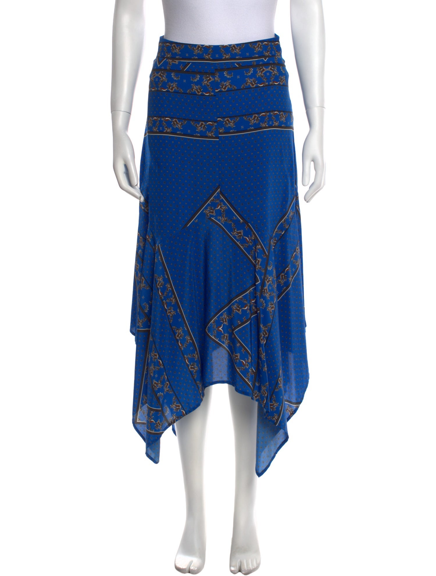 Ganni Silk Midi Length Skirt