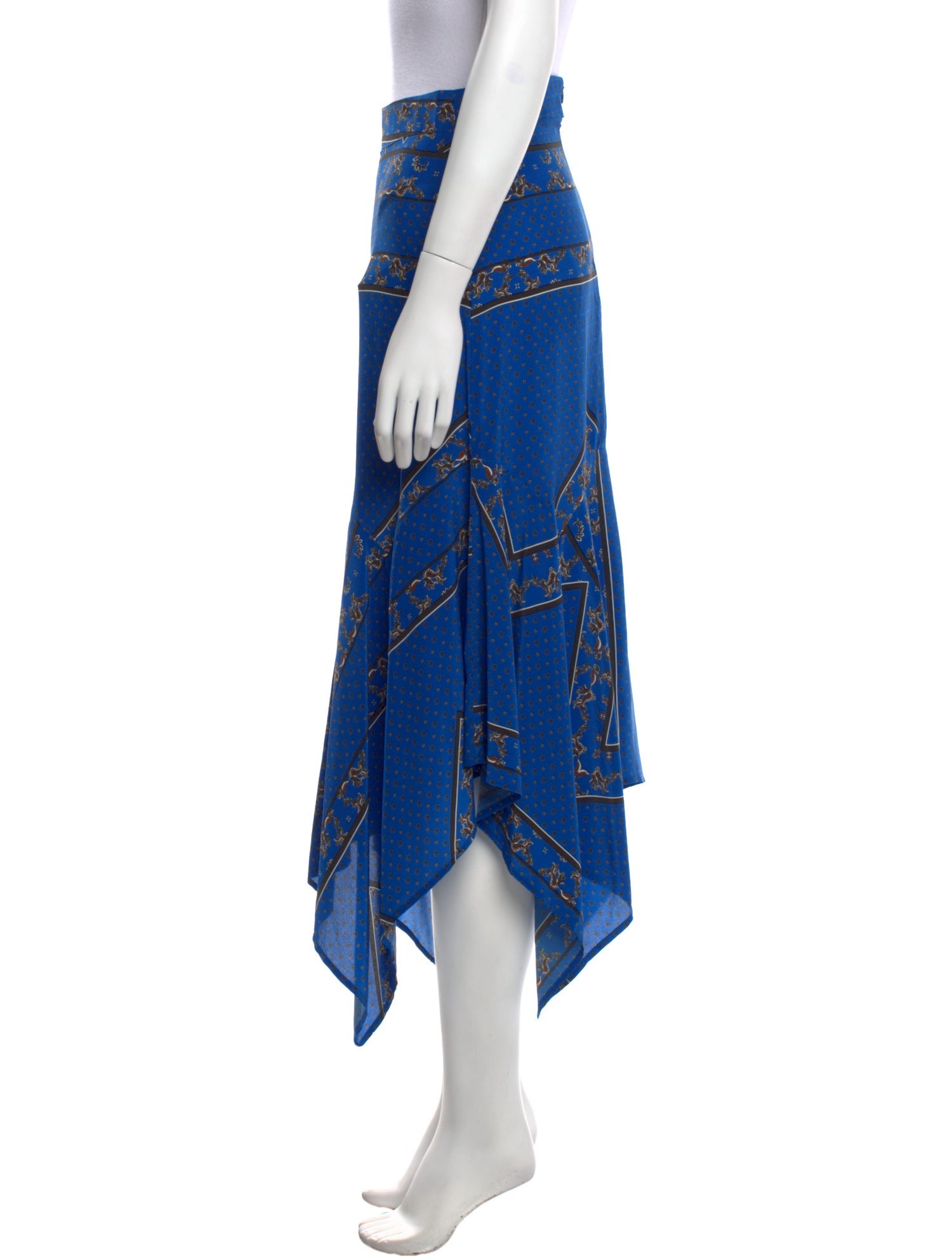 Ganni Silk Midi Length Skirt