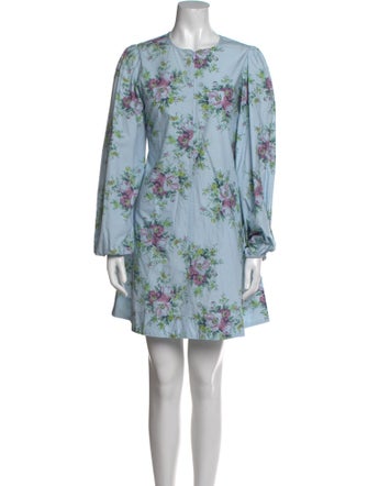 Ganni Floral Print Mini Dress