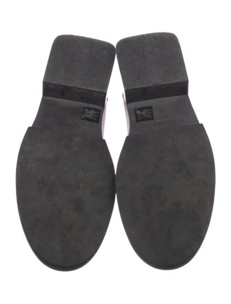 Ganni Leather Whipstitch Trim Loafers