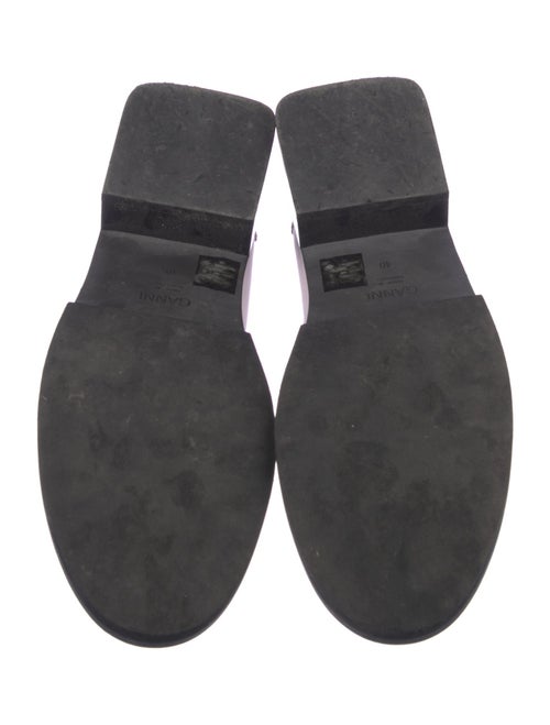 Ganni Leather Whipstitch Trim Loafers