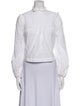 Ganni Mock Neck Long Sleeve Blouse