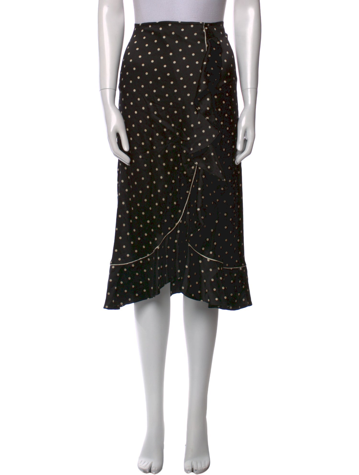 Ganni Silk Midi Length Skirt