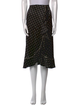 Ganni Silk Midi Length Skirt