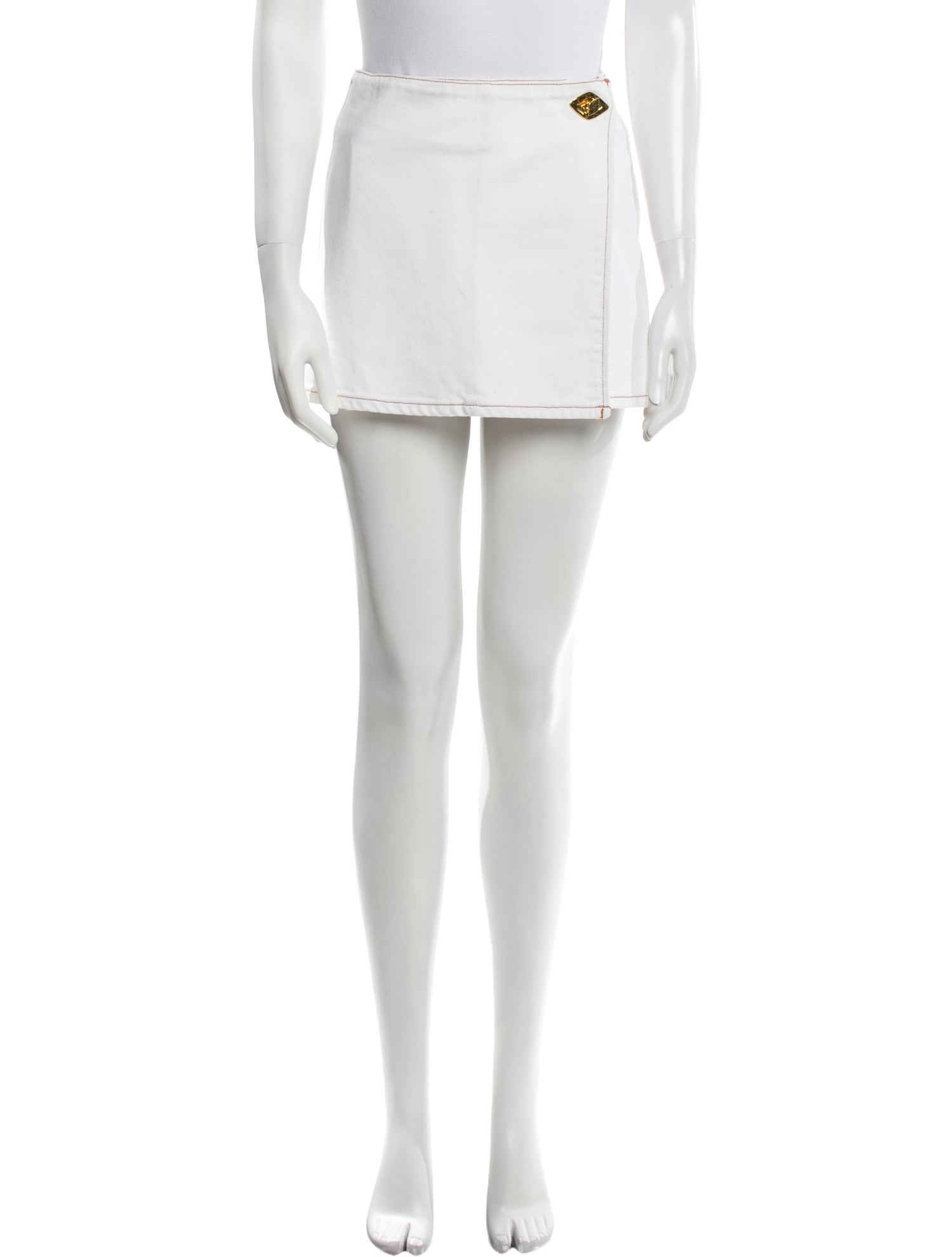 Ganni Whipstitch Trim Mini Skirt