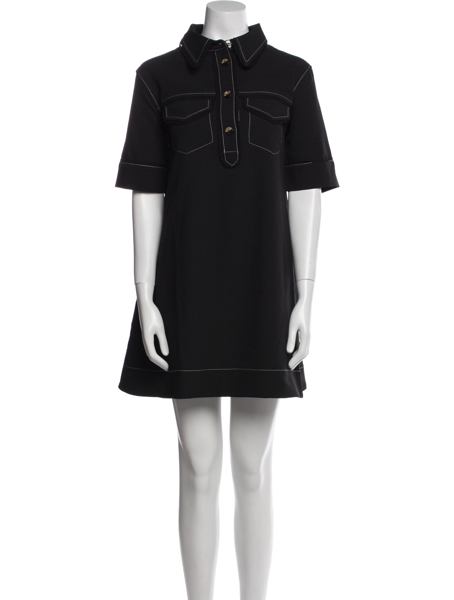 Ganni Mock Neck Mini Dress w/ Tags