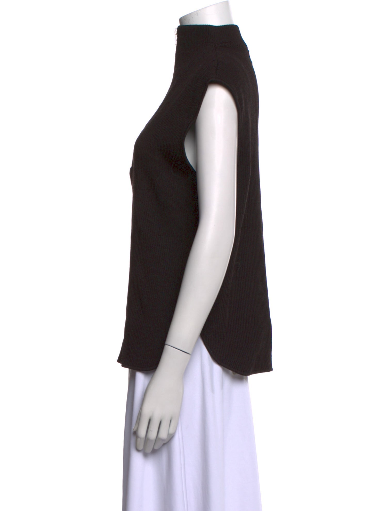 Ganni Mock Neck Short Sleeve Sweatshirt