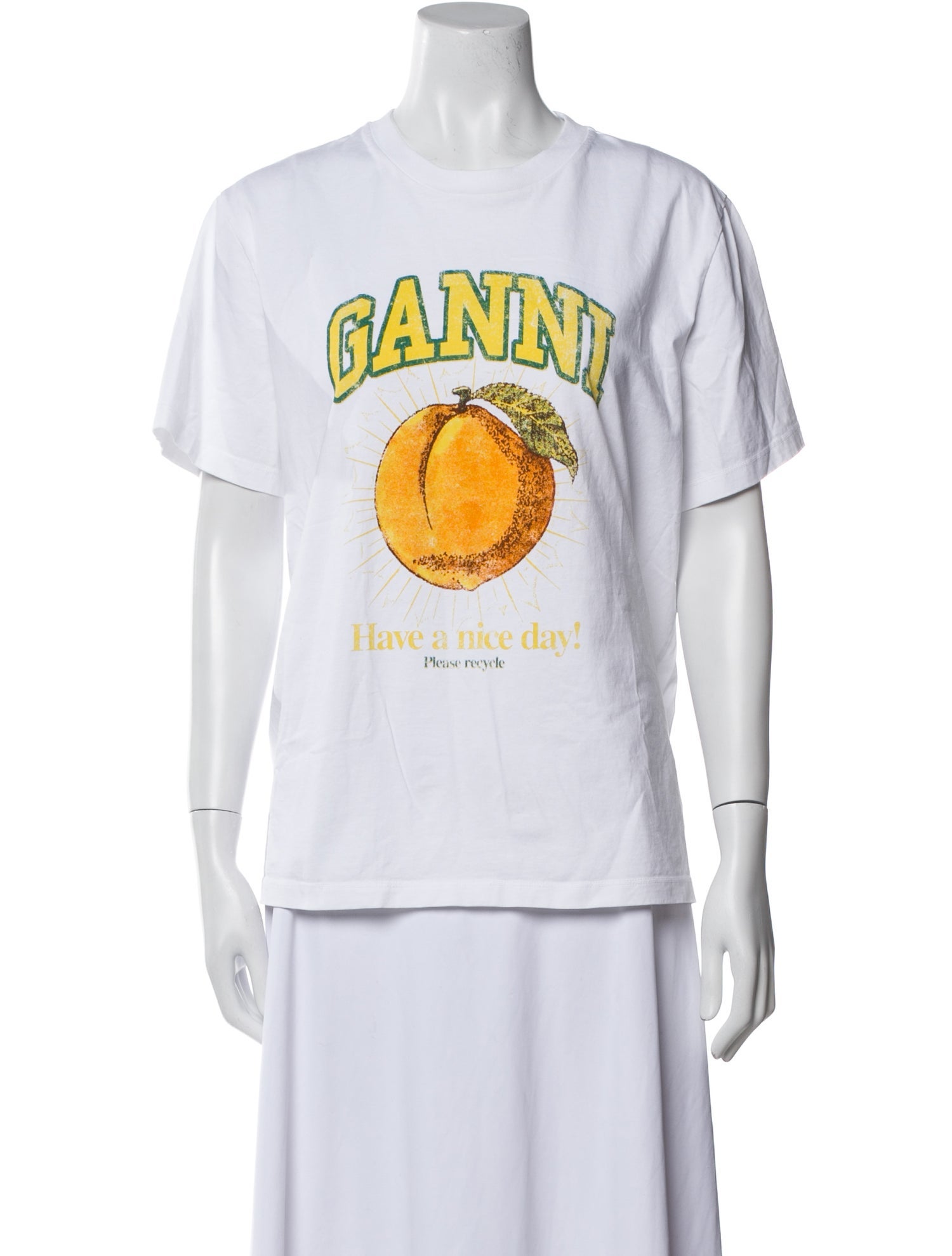 Ganni Graphic Print Crew Neck T-Shirt