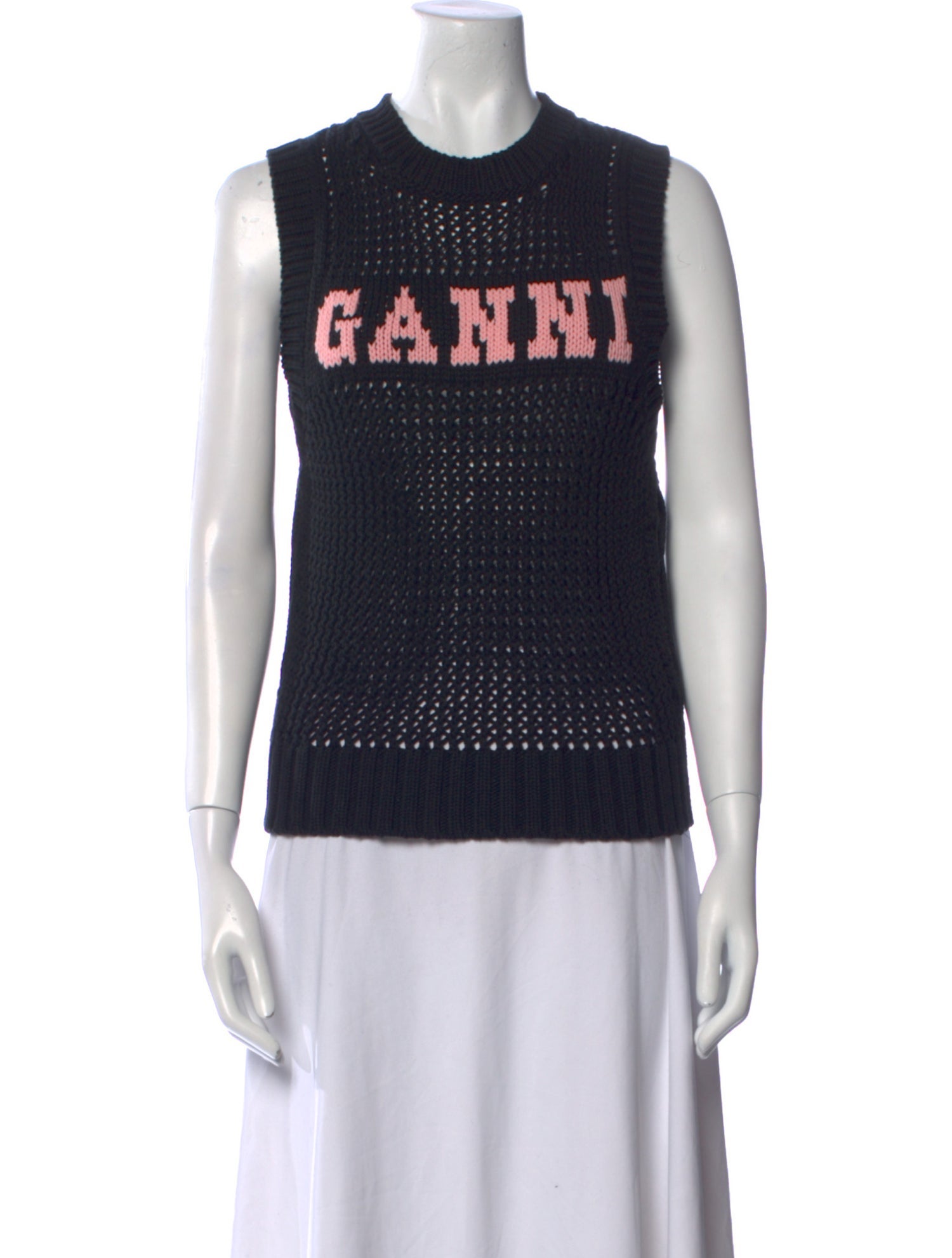 Ganni Printed Crew Neck Sweater