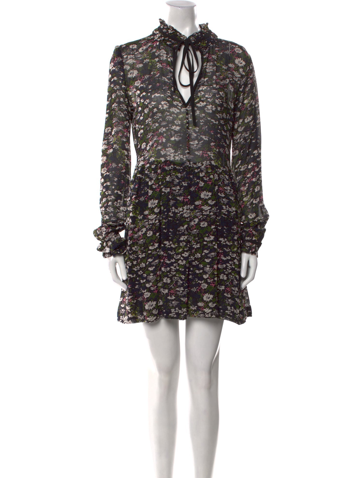 Ganni Floral Print Mini Dress