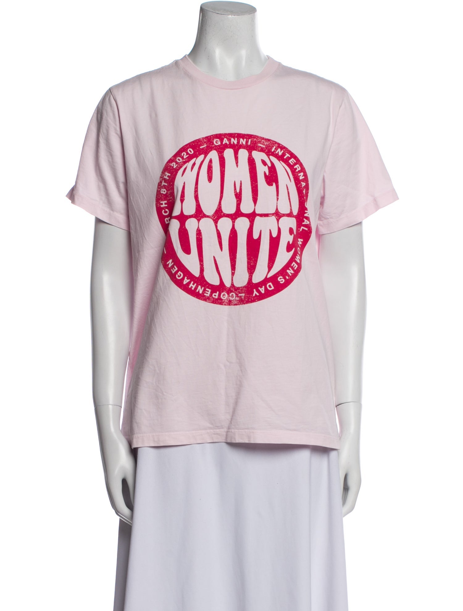 Ganni Graphic Print Crew Neck T-Shirt