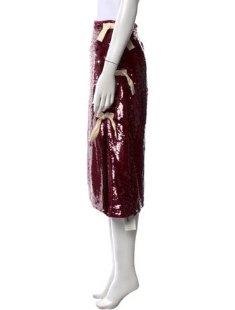 Ganni Sequin Embellishments Knee-Length Skirt