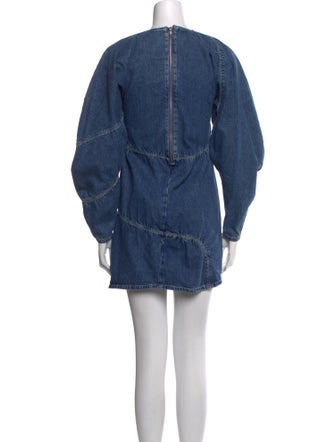 Ganni Crew Neck Mini Dress