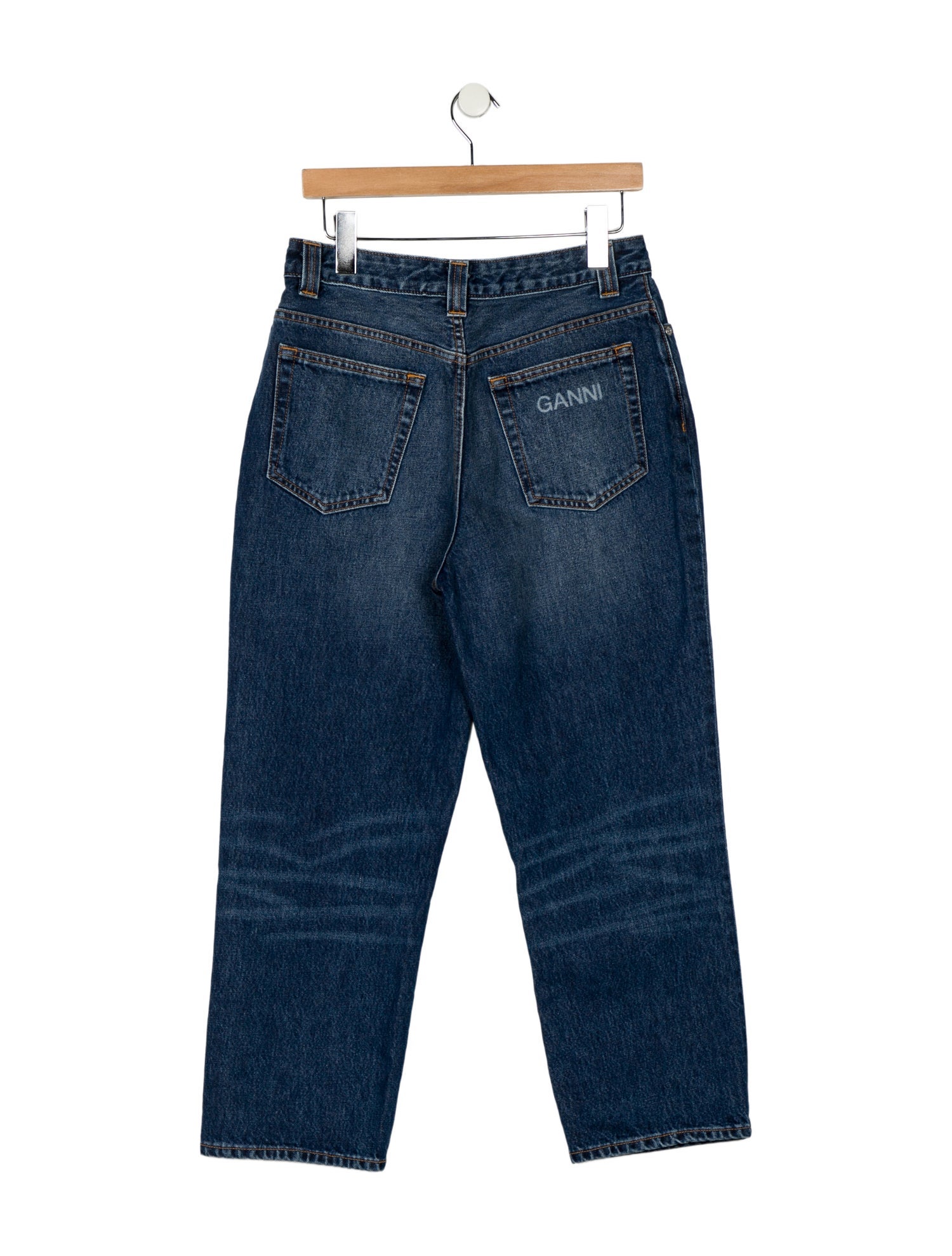 Ganni High-Rise Straight Leg Jeans