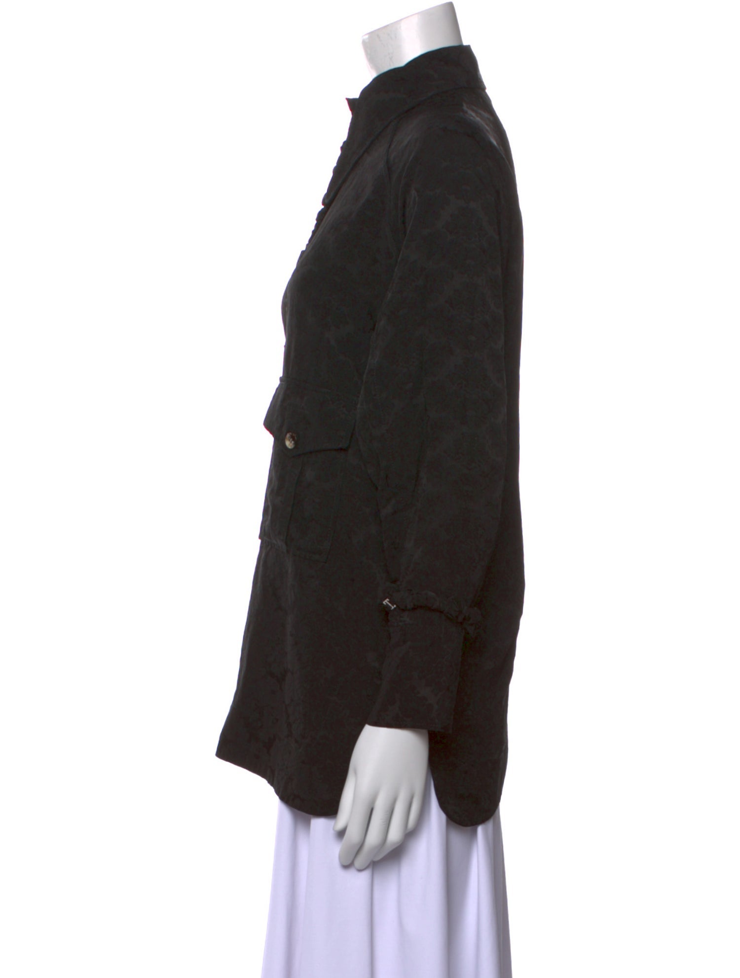 Ganni Long Sleeve Button-Up Top