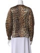 Ganni Silk Animal Print Blouse