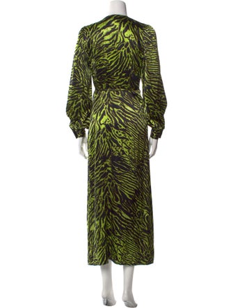 Ganni Animal Print Long Dress