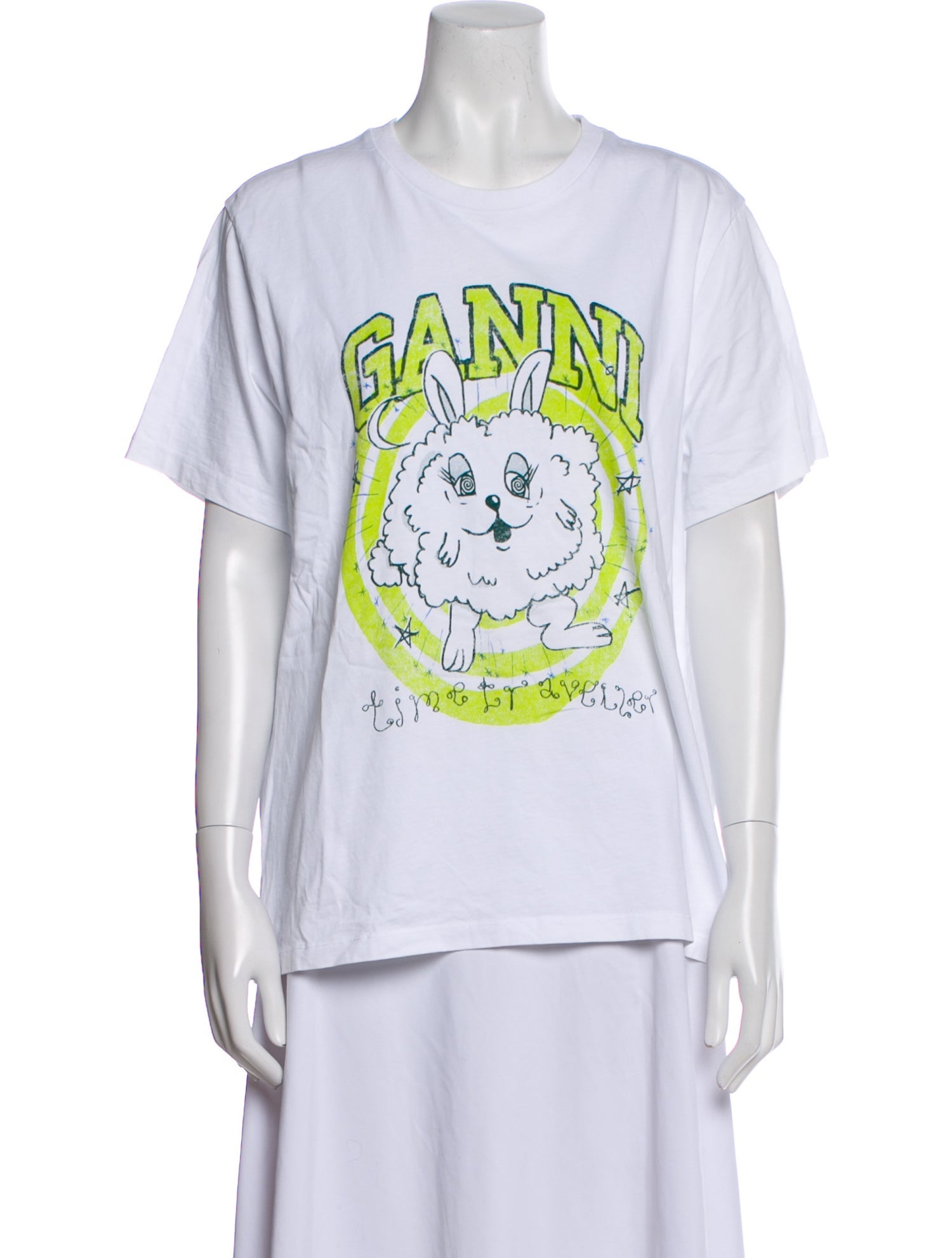 Ganni Graphic Print Crew Neck T-Shirt