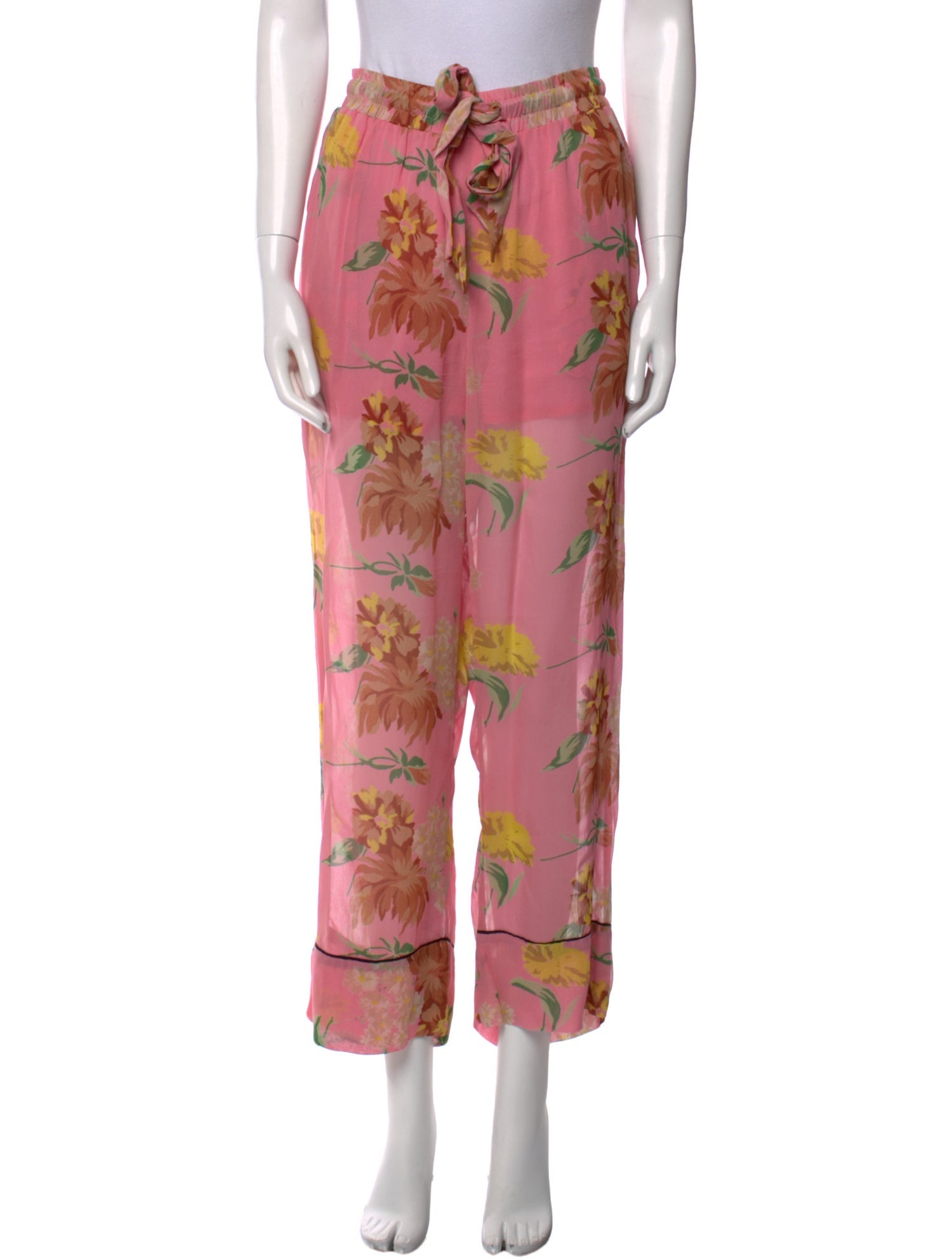 Ganni Silk Wide Leg Pants