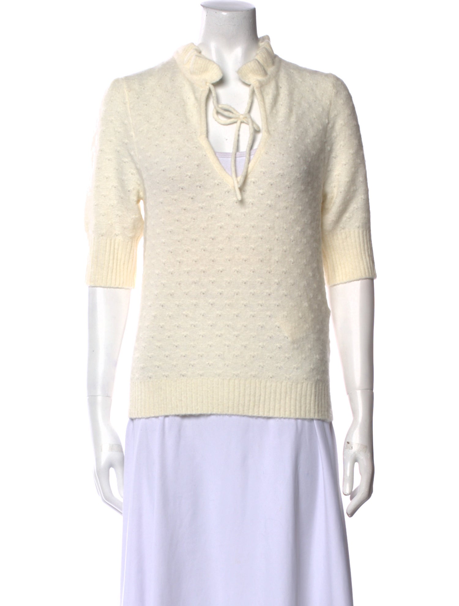 Ganni Mohair V-Neck Sweater