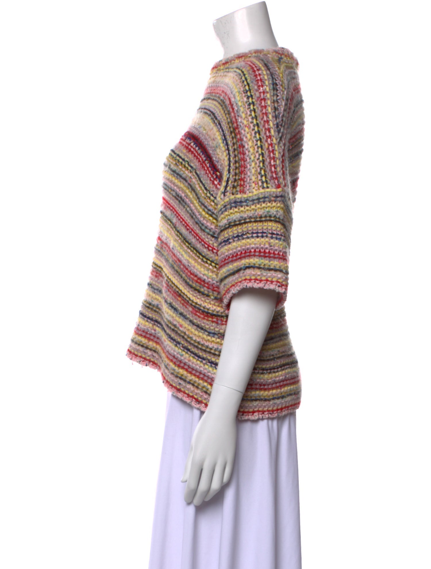 Ganni Striped Crew Neck Sweater