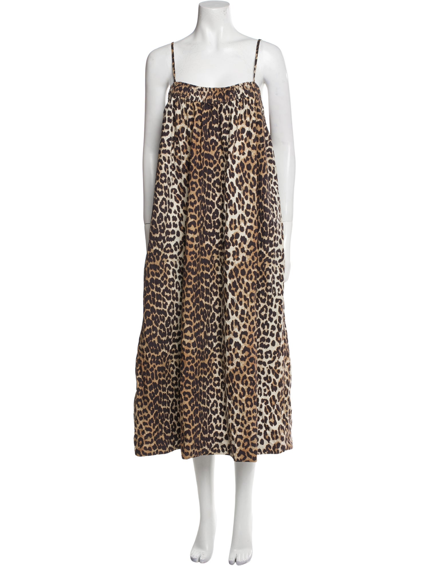 Ganni Animal Print Long Dress