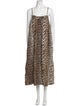 Ganni Animal Print Long Dress