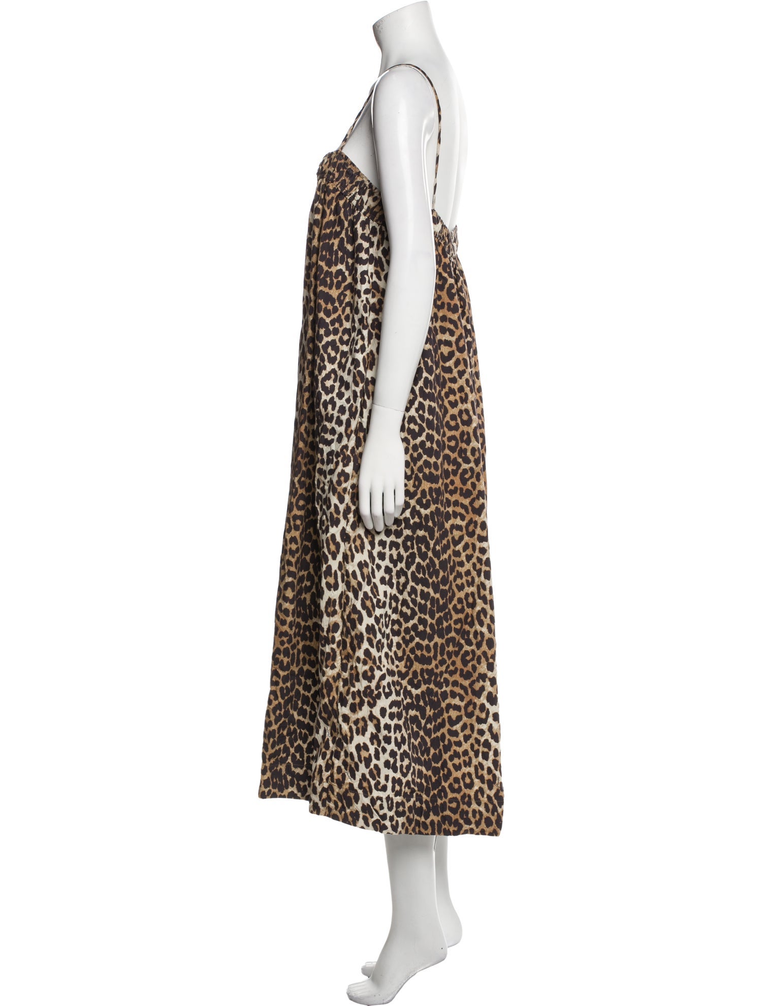 Ganni Animal Print Long Dress