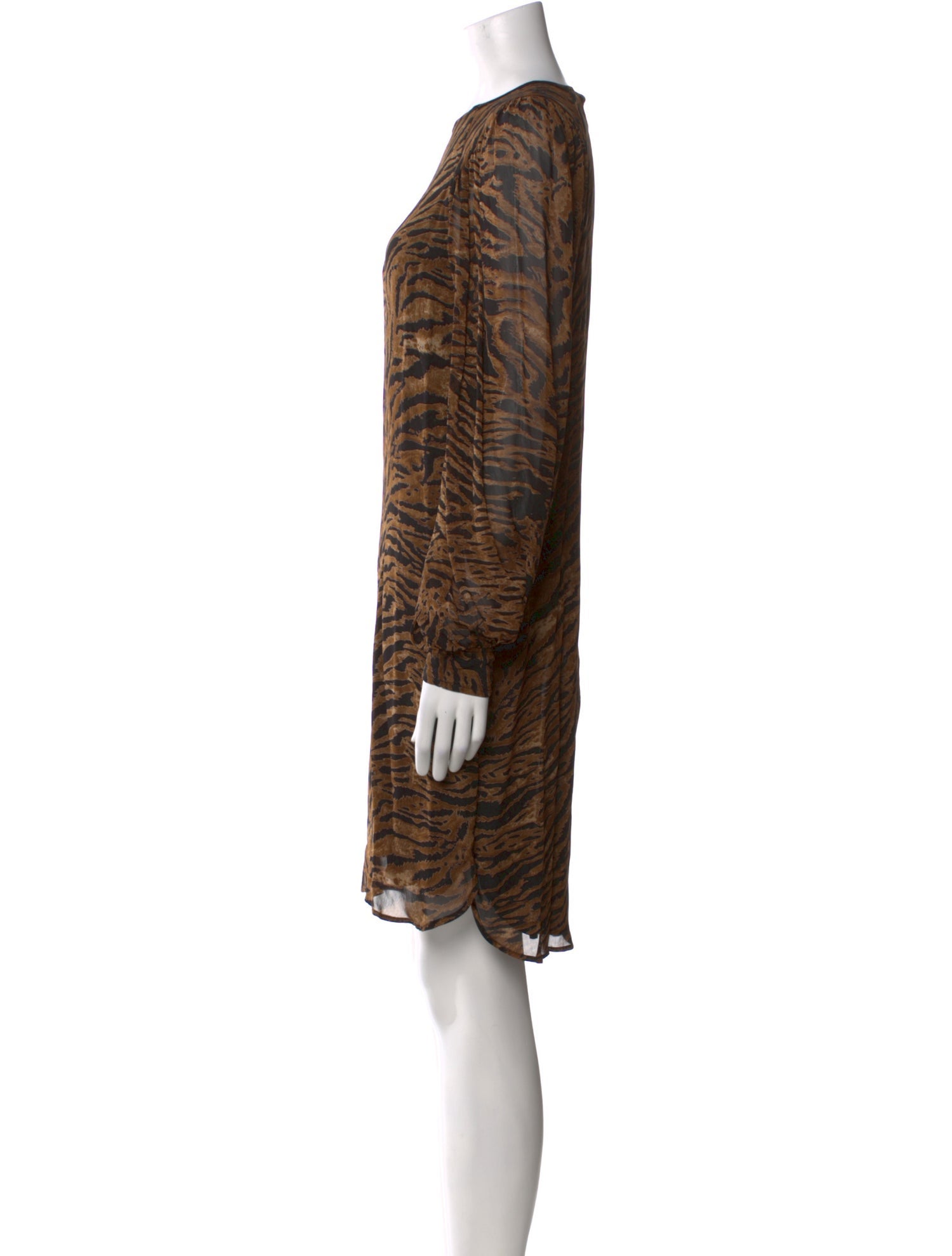Ganni Animal Print Knee-Length Dress